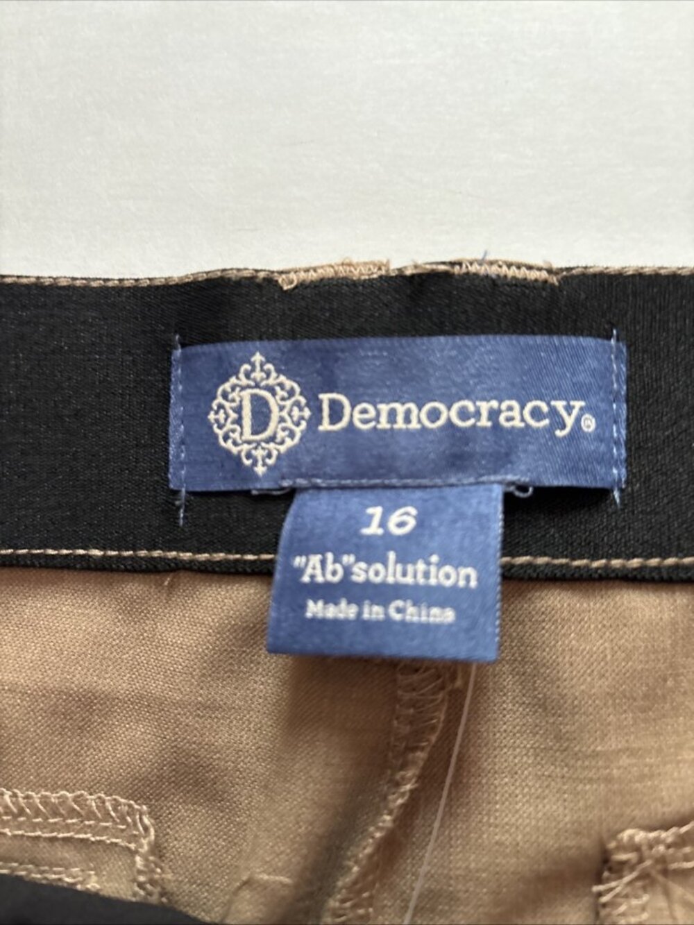 Democracy Brown Thin Dress Pants Size 16 NWT Curve Equality - Picture 3 of 6